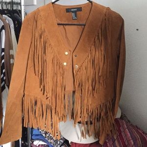 Suede fringe jacket
